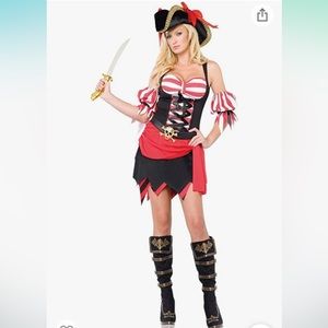 Leg Avenue Rogue PIRATE Women Size XS Great condition - Dress and sleeves only